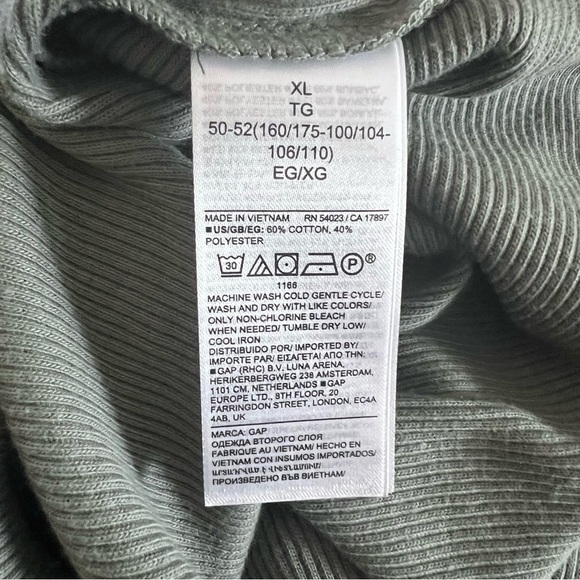 Gap Factory Olive Green Ribbed Halter Midi Stretch Dress |Size XL| NWT - Picture 10 of 10